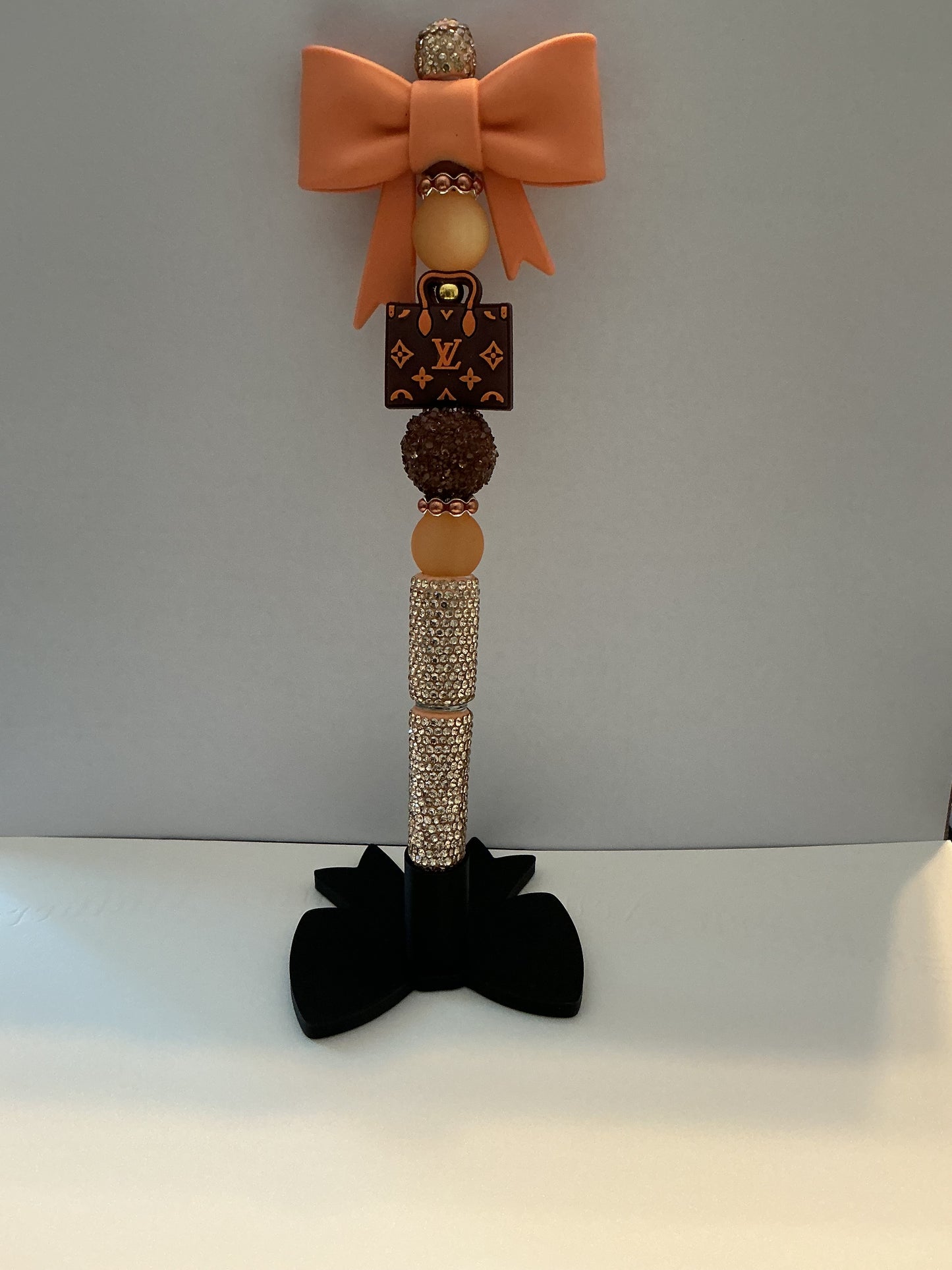 Purse Bow Beaded Pen