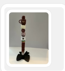 Coffee Cup Beaded Pen