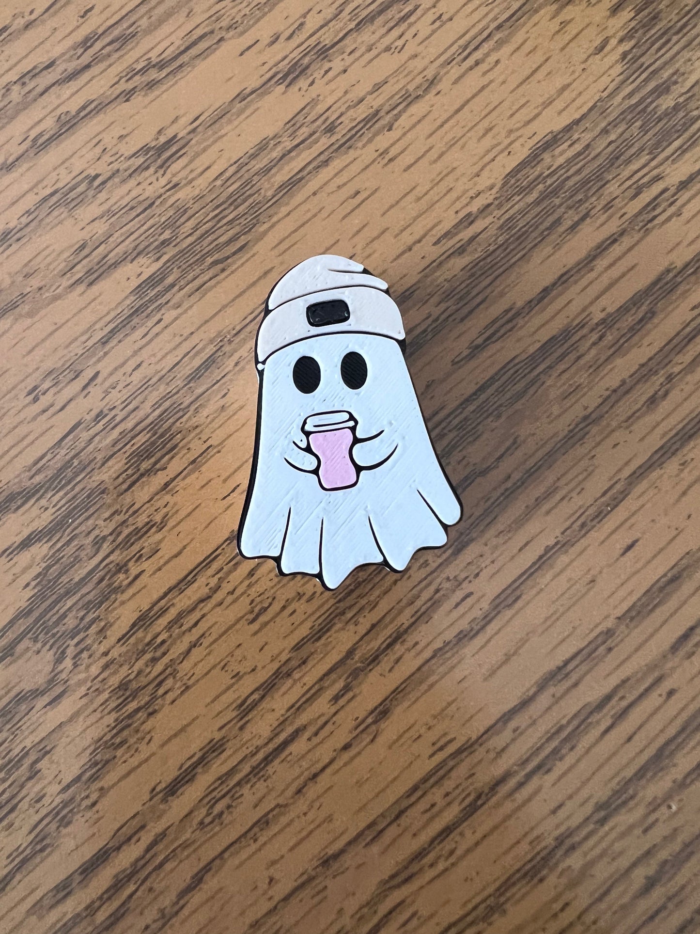 Ghost with Coffee Straw Topper