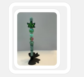 Cannabis Leaf Beaded Pen