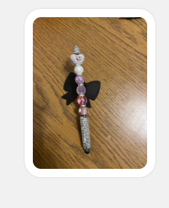 Crystal Heart Beaded Pen