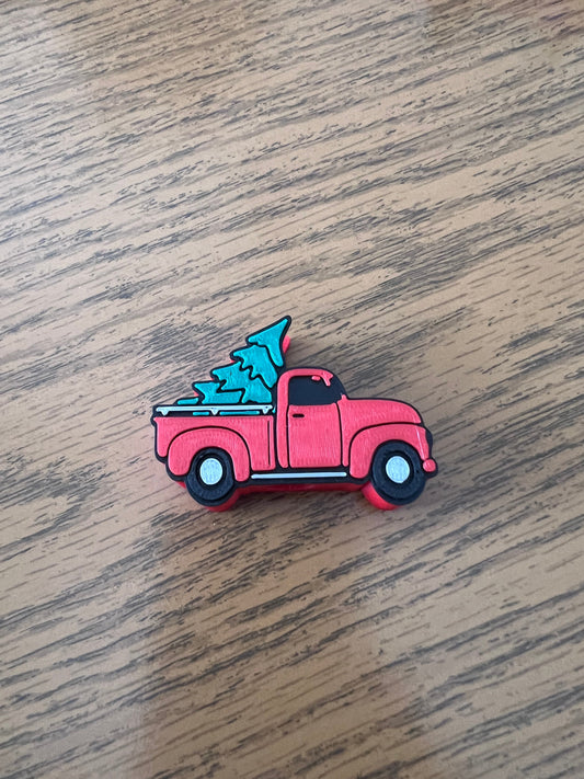 Christmas Truck Straw Topper